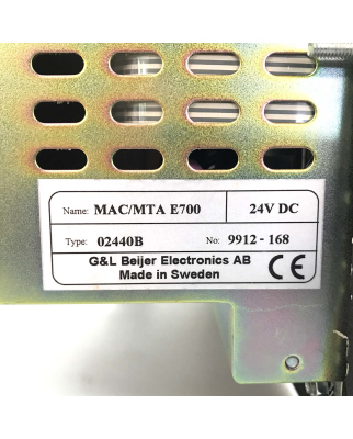 Beijer Bediengerät Operator Panel MAC/MTA E700 02440B 24VDC GEB