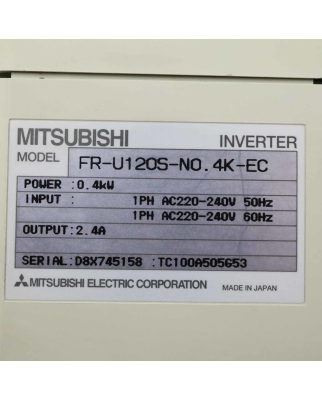 Mitsubishi Electric Inverter Freqrol-U100...