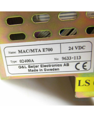 Beijer Bediengerät Operator Panel MAC/MTA E700 02400A 24VDC GEB