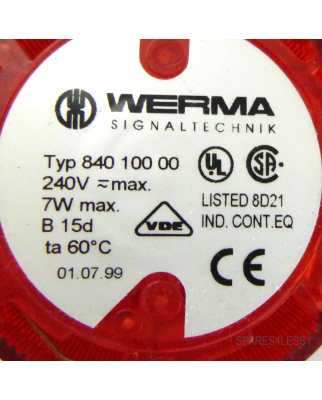 WERMA Dauer-Licht Signalleuchte rot 84010000 GEB