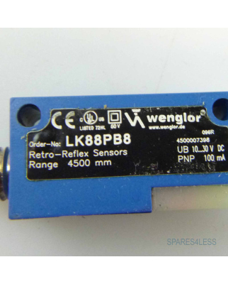 wenglor Spiegelreflexschranke LK88PB8 GEB