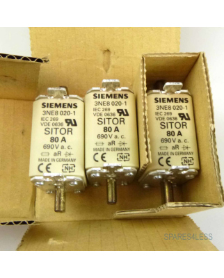 Siemens HLS-Sicherungseinsatz 3NE8020-1 (3Stk.) OVP