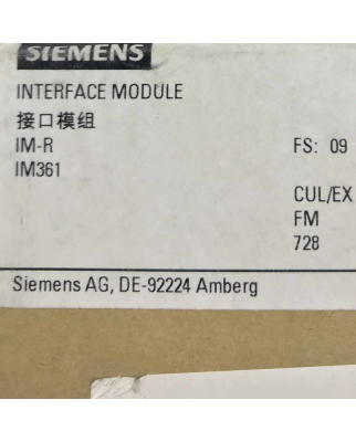 IM-R Anschaltung 6ES7 361-3CA01-0AA0 E-Stand 03 Siemens Simatic S7 IM361 