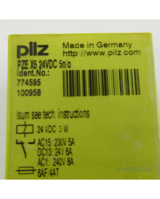 Pilz Sicherheitsschaltgerät PZE X5 24VDC 5n/o 774595 GEB