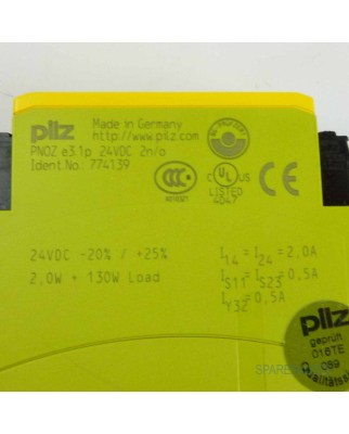 Pilz Sicherheitsrelais PNOZ e3.1p 24VDC 2n/o 774139 GEB