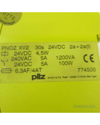 Pilz Not-Aus Schaltgerät PNOZ XV2 30s 24VDC 2a+a(t) GEB