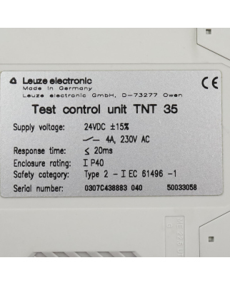 Leuze electronic Test-Überwachungseinheit TNT 35 50033058 GEB