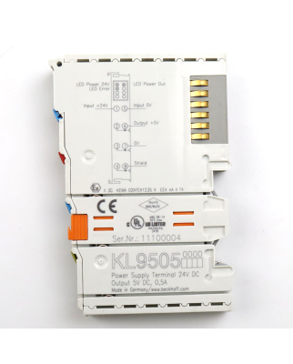 Beckhoff Netzteilklemme KL9505 GEB