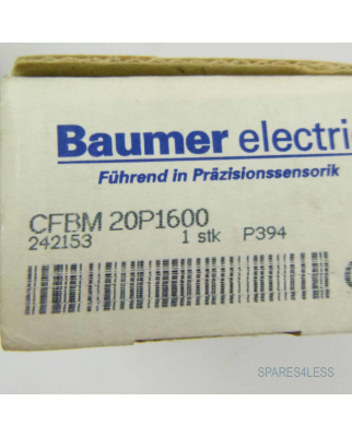 Baumer electric Kapazitiver Sensor CFBM 20P1600 242153 OVP