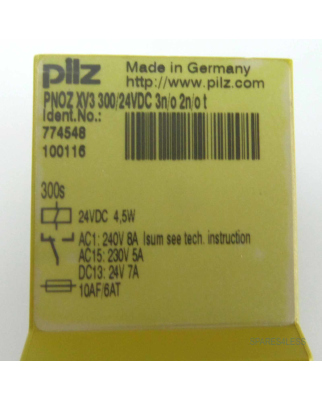 Pilz Not-Aus-Schaltgerät PNOZ XV3 300/24VDC 3n/o 2n/o t GEB