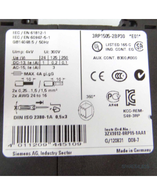 Siemens Zeitrelais 3RP1505-2BP30 GEB