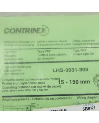 CONTRINEX Reflexions-Lichttaster LHS-3031-303 OVP