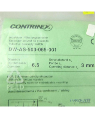 CONTRINEX Induktiver Näherungsschalter DW-AS-503-065-001 OVP