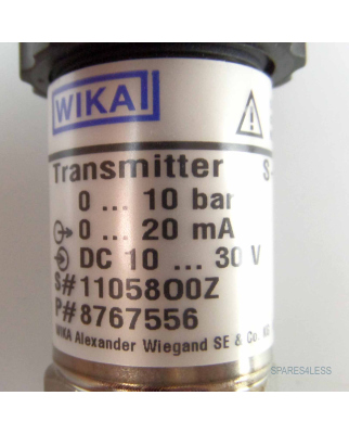 WIKA Druckmessumformer / Transmitter S-11 8767556 OVP