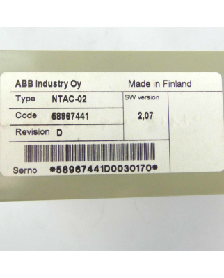 ABB Impulscoder Interface NTAC-02 58967441 GEB