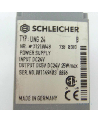SCHLEICHER Power Supply Module UNG 24 31210048 GEB