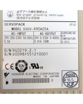 Yaskawa Sigma-5 Servopack SGDV-R90A05A 100W OVP