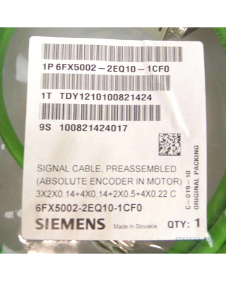 Siemens Signalleitung 6FX5002-2EQ10-1CF0 25M OVP