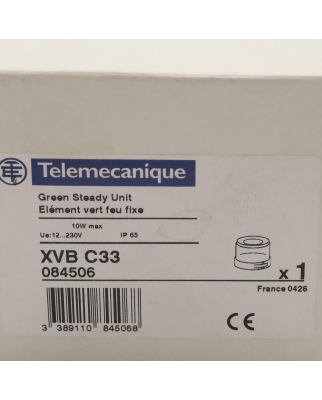 Telemecanique Dauer-Licht Signalleuchte grün XVB C33 084506 OVP