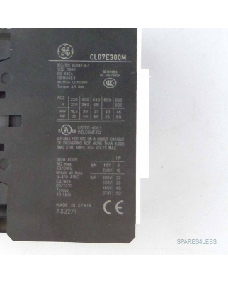 General Electric Schütz CL07E300MD 112136 24-28V OVP