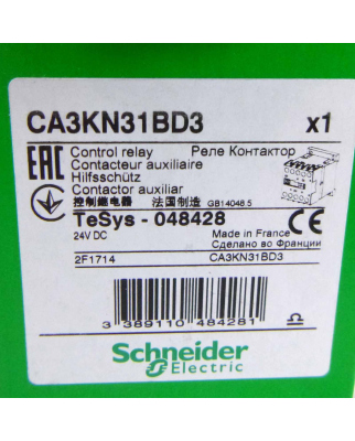 Schneider Electric Hilfsschütz CA3KN31BD3 TeSys-048428 24V OVP