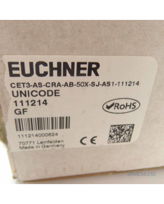 Euchner Sicherheitsschalter CET3-AS-CRA-AB-50X-SJ-AS1-111214 111214 GF OVP