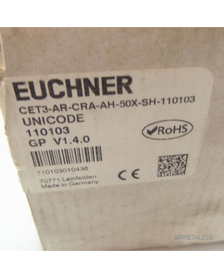 Euchner Sicherheitsschalter CET3-AR-CRA-AH-50X-SH-110103 110103 GP V1.4.0 OVP