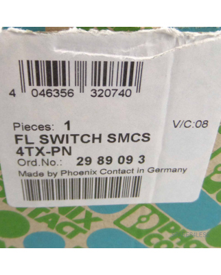 Phoenix Contact Ethernet Switch FL SWITCH SMCS 4TX-PN 2989093 OVP