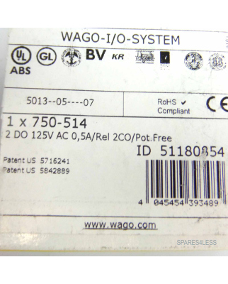 WAGO Digital Ausgangsklemme 750-514 OVP