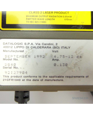 DATALOGIC Barcode Scanner DS40 GEB