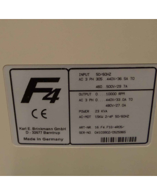 KEB Frequenzumrichter Combivert 16.F4.F1G-4R05 15kW GEB