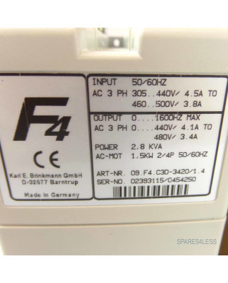 KEB Frequenzumrichter Combivert 09.F4.C3D-3420/1.4 1,5kW OVP