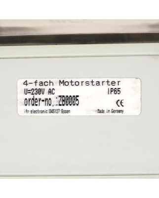 ifm electronic 4-fach Motorstarter ZB0005 GEB