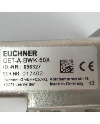Euchner Betätiger CET-A-BWK-50X 096327 OVP