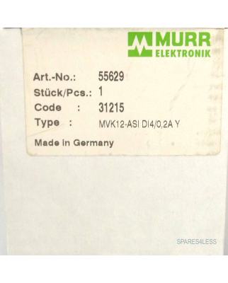 Murr elektronik Modul MVK12-ASI DI4/0,2A Y 55629 SIE