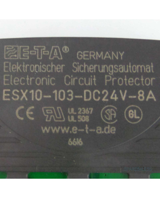 E-T-A Elektronischer Sicherungsautomat ESX10-103-DC24V-8A OVP