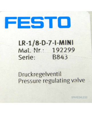 Festo Druckregelventil LR-1/8-D-7-I-MINI 192299 OVP