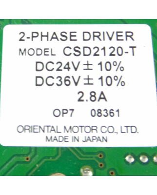 Oriental motor 2-phasen Schrittmotor System CSK264-AT OVP