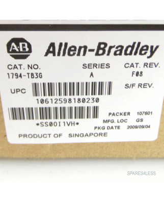 Allen Bradley Terminal Base 1794-TB3G Ser.A OVP