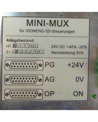 MINI-MUX Schnittstellenverdoppler für S5 Steuerungen NOV