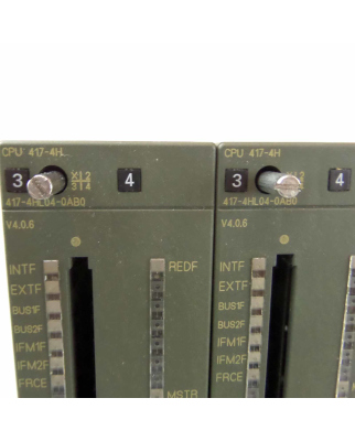 1 Paar Siemens Simatic S7-400H 6ES7 417-4HL04-0AB0 V4.0.6 GEB