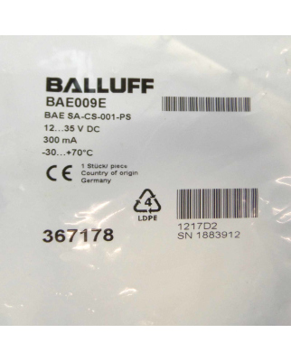 Balluff kapazitiver Sensor BAE009E BAE SA-CS-001-PS OVP 