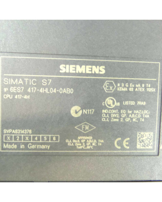 1 Paar Siemens Simatic S7-400H 6ES7 417-4HL04-0AB0 V4.0.10 GEB