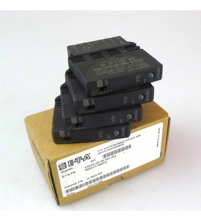 E-T-A Elektronischer Sicherungsautomat ESX10-103-DC24V-10A (4Stk.) OVP