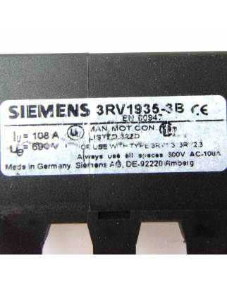Siemens 3-Phasen Sammelschiene 3RV1935-3B GEB