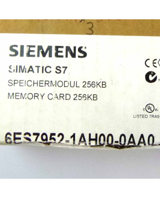 Simatic S7 Speichermodul 6ES7 952-1AH00-0AA0 256 KB OVP