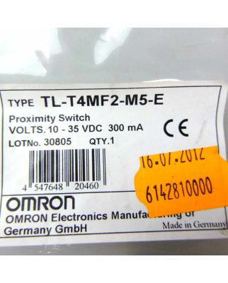 Omron Nährungssensor TL-T4MF2-M5-E OVP