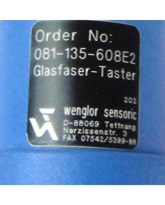 wenglor Lichtleiter 081-135-608E2 NOV