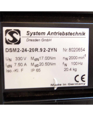 System Antriebstechnik Drehstrom-Motor DSM2-24-20R.92-2YN GEB