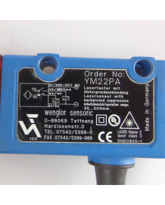 wenglor Lasertaster YM22PA GEB